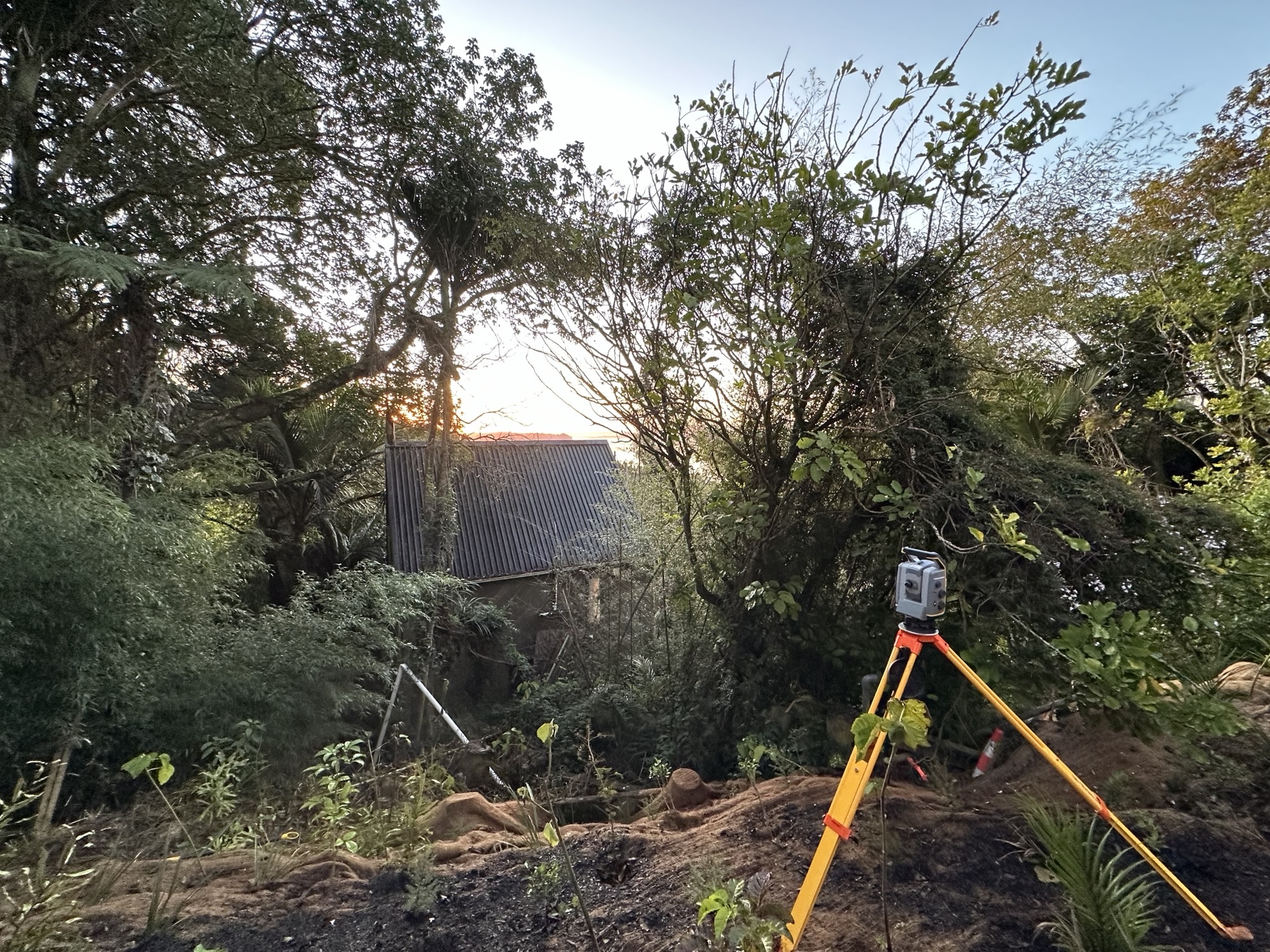 Land surveyor at work